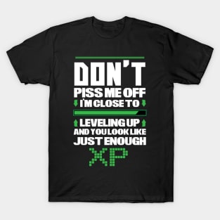 Video Games - Don't piss me off - Leveling UP T-Shirt